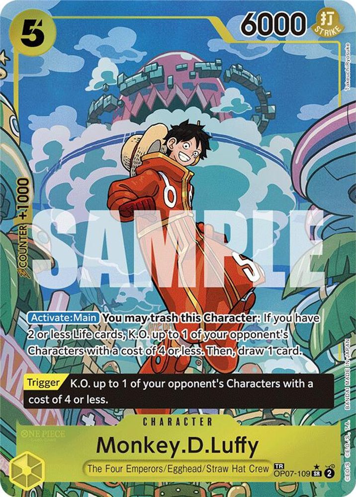 Monkey.D.Luffy [Treasure Rare] OP07-109 One Piece Card Game