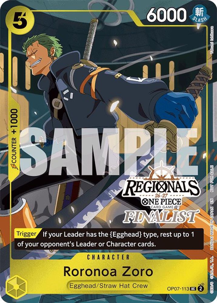 Roronoa Zoro [Regionals 26-27 Finalist] OP07-113 One Piece Card Game