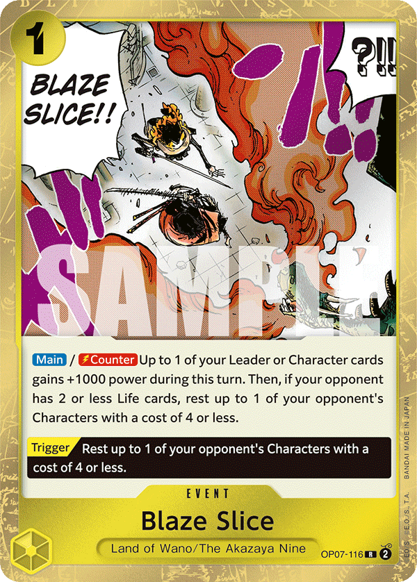 Blaze Slice [Best Selection] JP OP07-116 One Piece Card Game