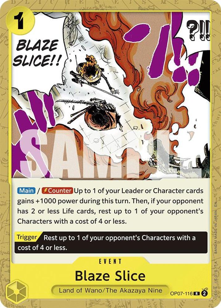 Blaze Slice [Reprint] OP07-116 One Piece Card Game