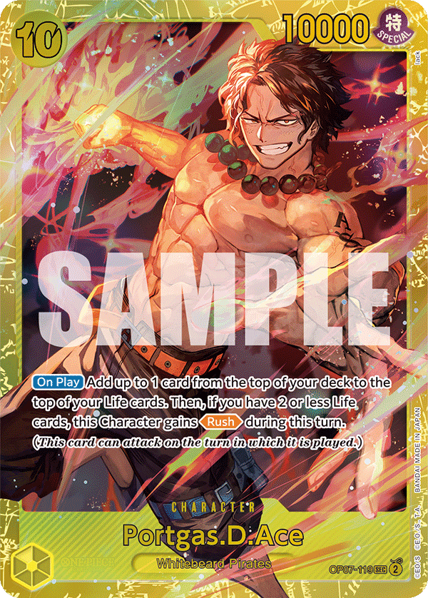 Portgas.D.Ace [Top Prize] JP OP07-119 One Piece Card Game