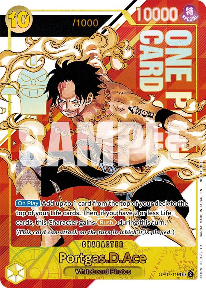 Portgas.D.Ace [Top Prize] OP07-119 One Piece Card Game