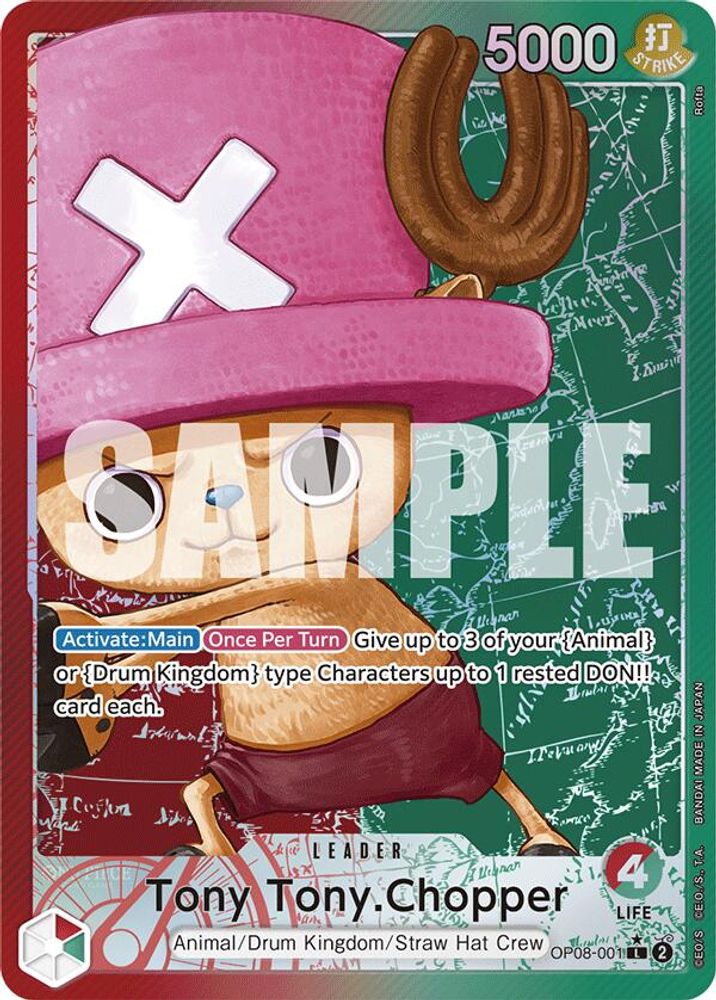 Tony Tony.Chopper [Alternate Art] OP08-001 One Piece Card Game
