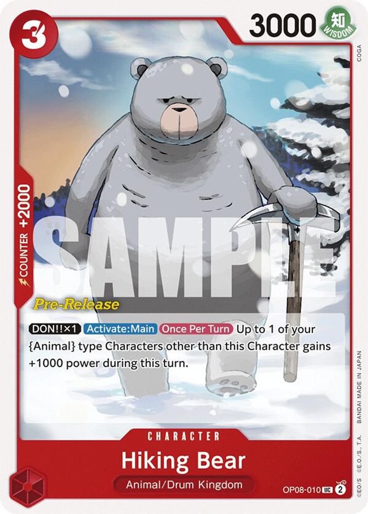 Hiking Bear [Pre-Release] OP08-010 One Piece Card Game
