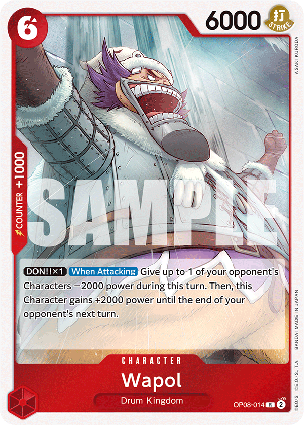 Wapol OP08-014 One Piece Card Game