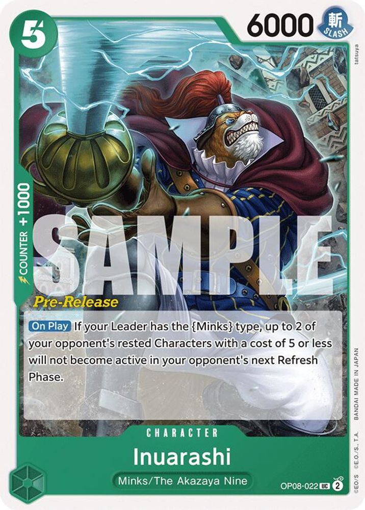 Inuarashi [Pre-Release] OP08-022 One Piece Card Game