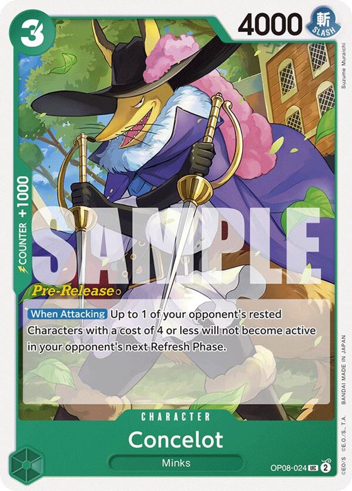 Concelot [Pre-Release] OP08-024 One Piece Card Game