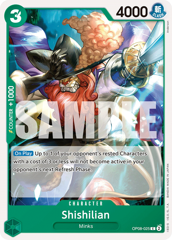 Shishilian OP08-025 One Piece Card Game