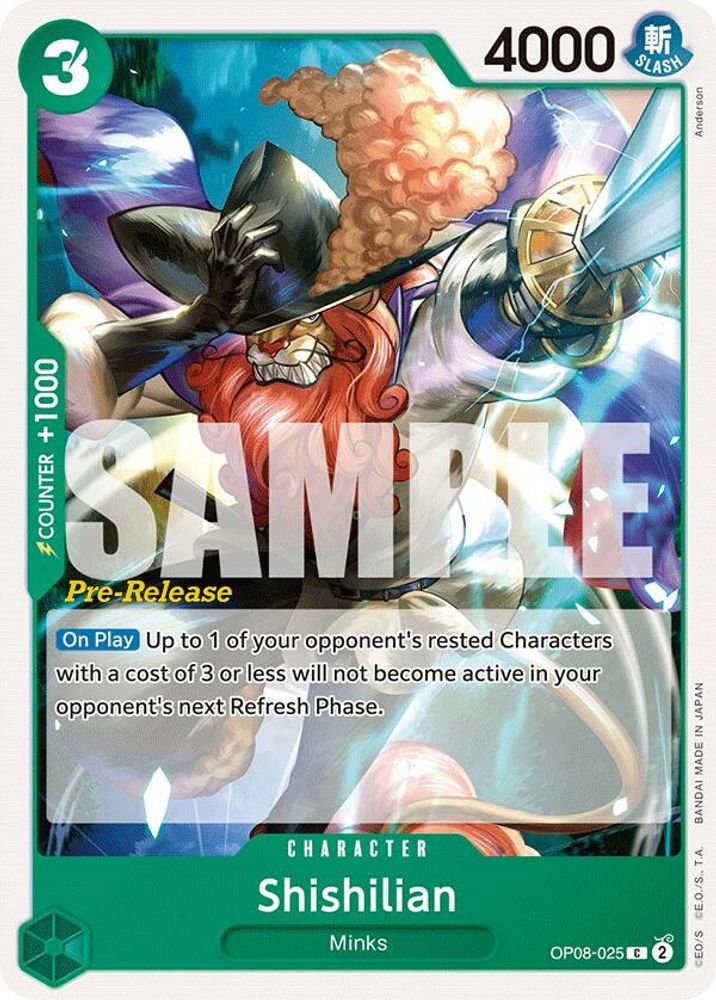 Shishilian [Pre-Release] OP08-025 One Piece Card Game