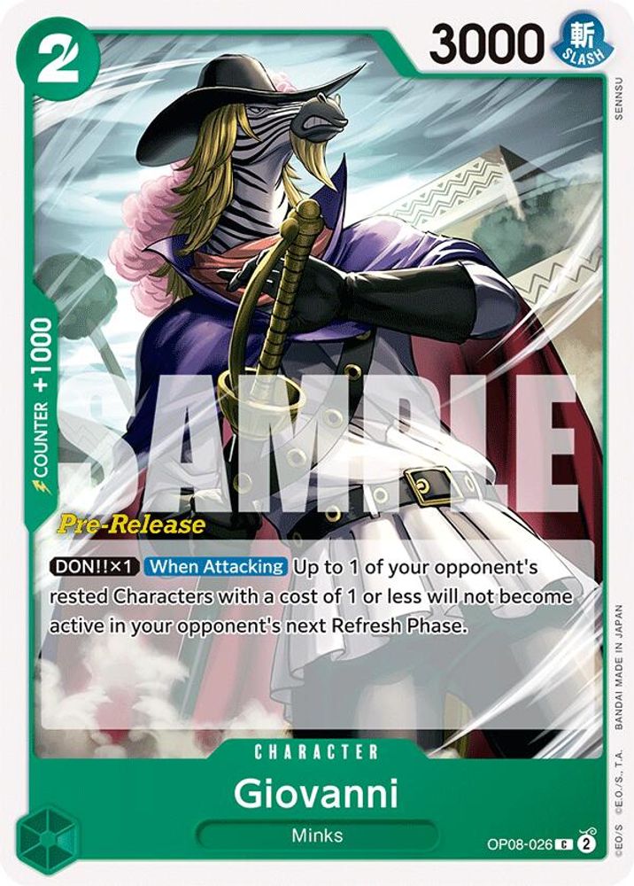 Giovanni [Pre-Release] OP08-026 One Piece Card Game