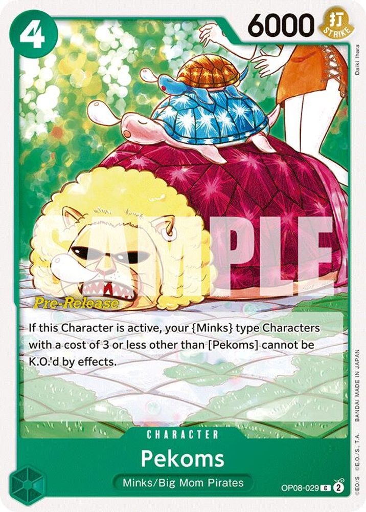 Pekoms [Pre-Release] OP08-029 One Piece Card Game