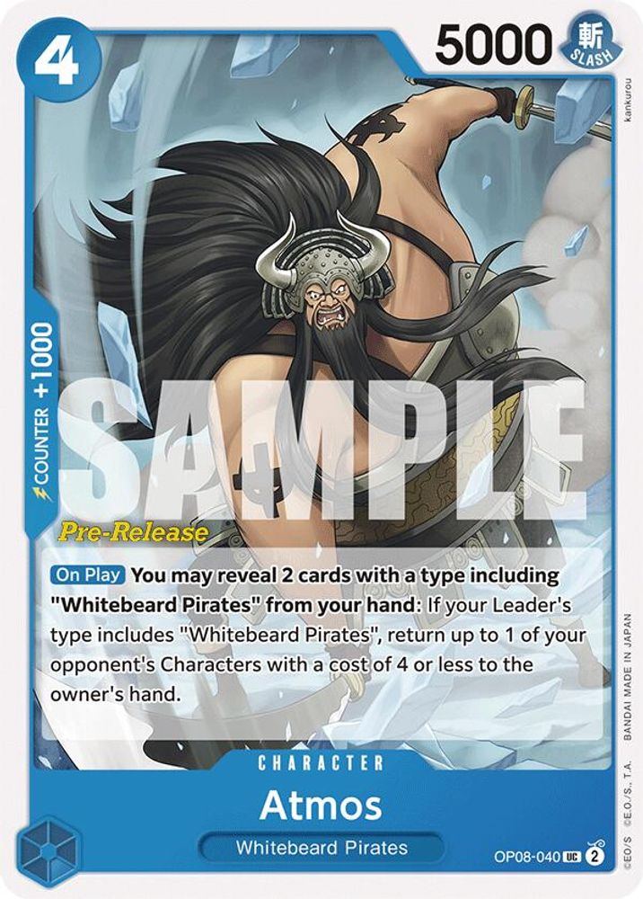 Atmos [Pre-Release] OP08-040 One Piece Card Game