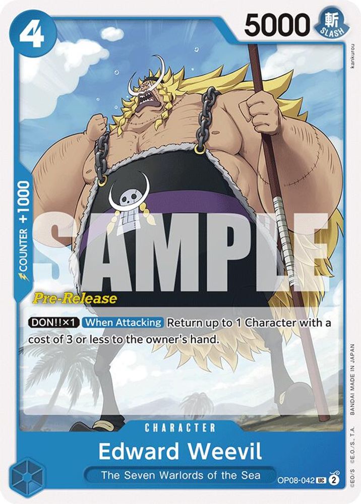 Edward Weevil [Pre-Release] OP08-042 One Piece Card Game