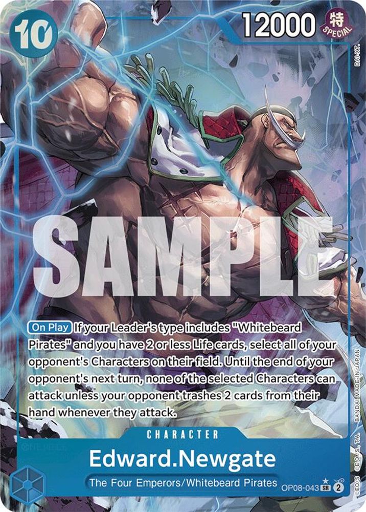 Edward.Newgate [Alternate Art] OP08-043 One Piece Card Game