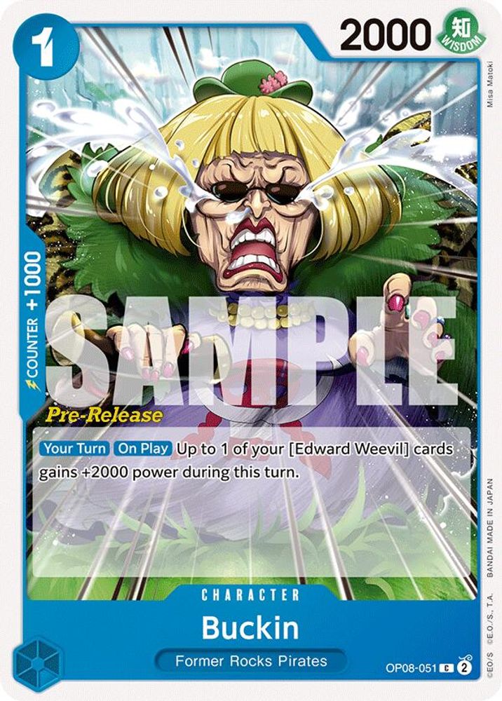 Buckin [Pre-Release] OP08-051 One Piece Card Game