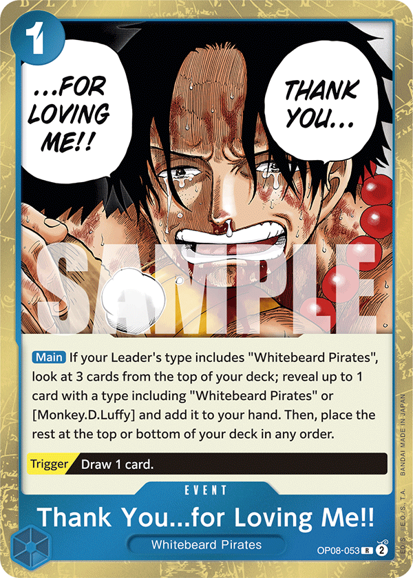 Thank You...for Loving Me!! OP08-053 One Piece Card Game