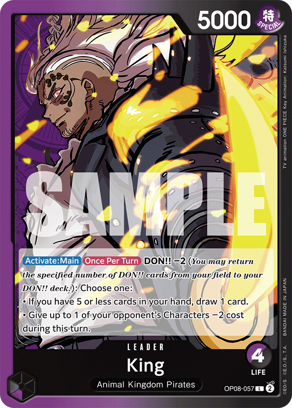 King [Alternate Art] JP OP08-057 One Piece Card Game