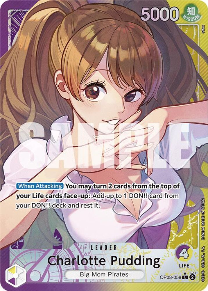 Charlotte Pudding [Alternate Art] OP08-058 One Piece Card Game