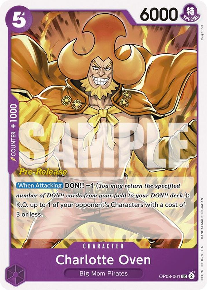 Charlotte Oven [Pre-Release] OP08-061 One Piece Card Game