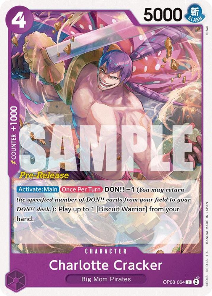 Charlotte Cracker [Pre-Release] OP08-064 One Piece Card Game