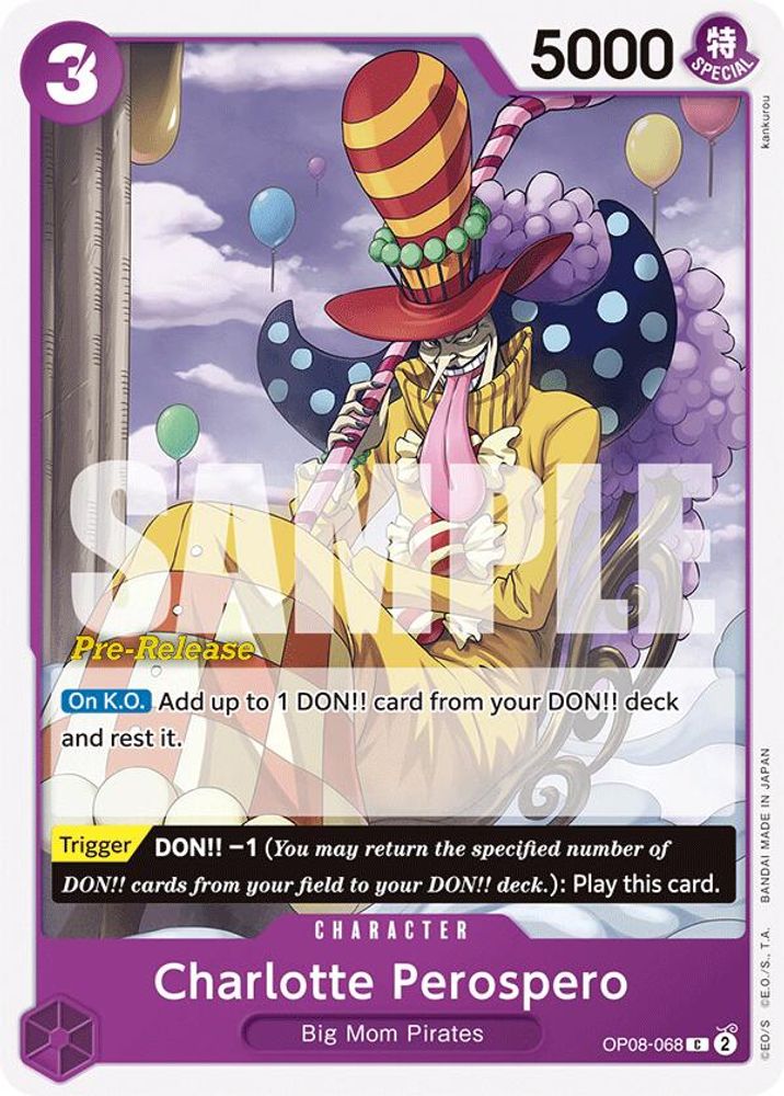 Charlotte Perospero [Pre-Release] OP08-068 One Piece Card Game