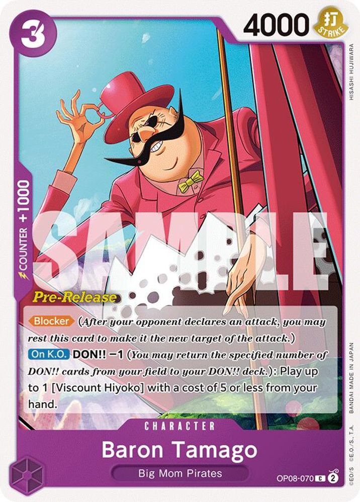 Baron Tamago [Pre-Release] OP08-070 One Piece Card Game