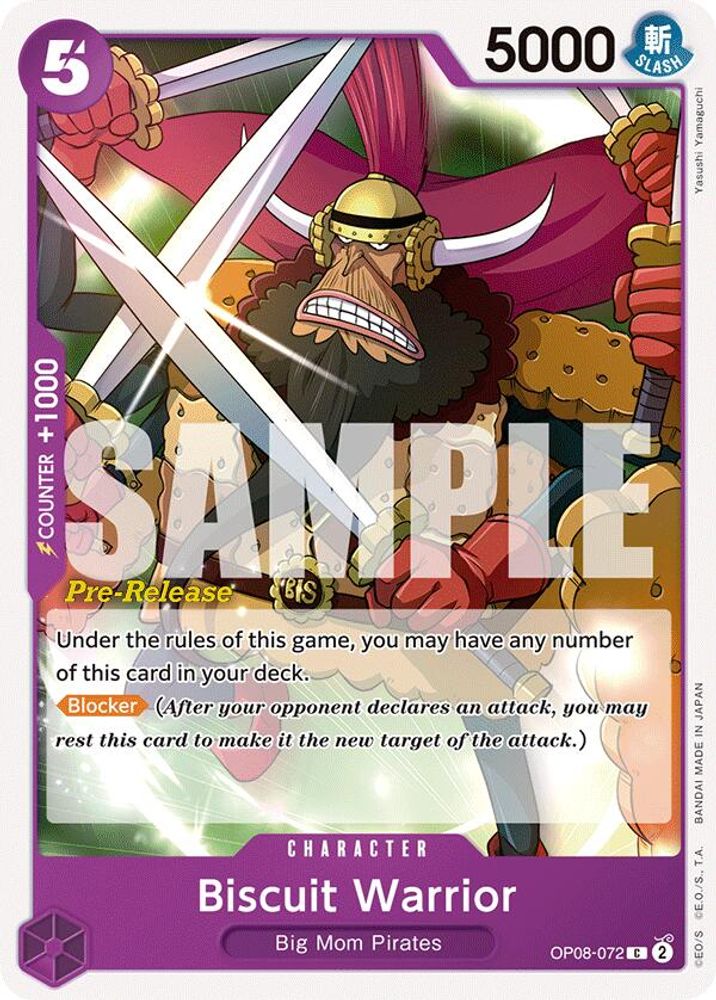 Biscuit Warrior [Pre-Release] OP08-072 One Piece Card Game