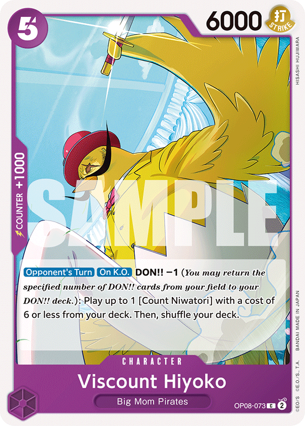 Viscount Hiyoko OP08-073 One Piece Card Game