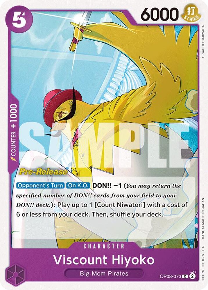 Viscount Hiyoko [Pre-Release] OP08-073 One Piece Card Game