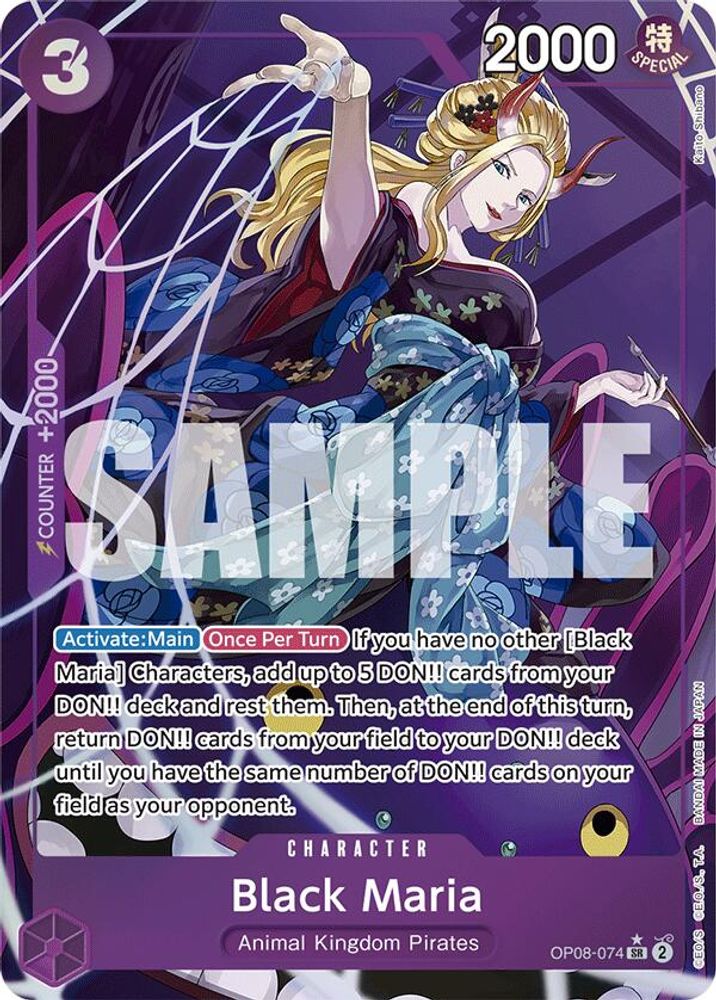 Black Maria [Alternate Art] OP08-074 One Piece Card Game