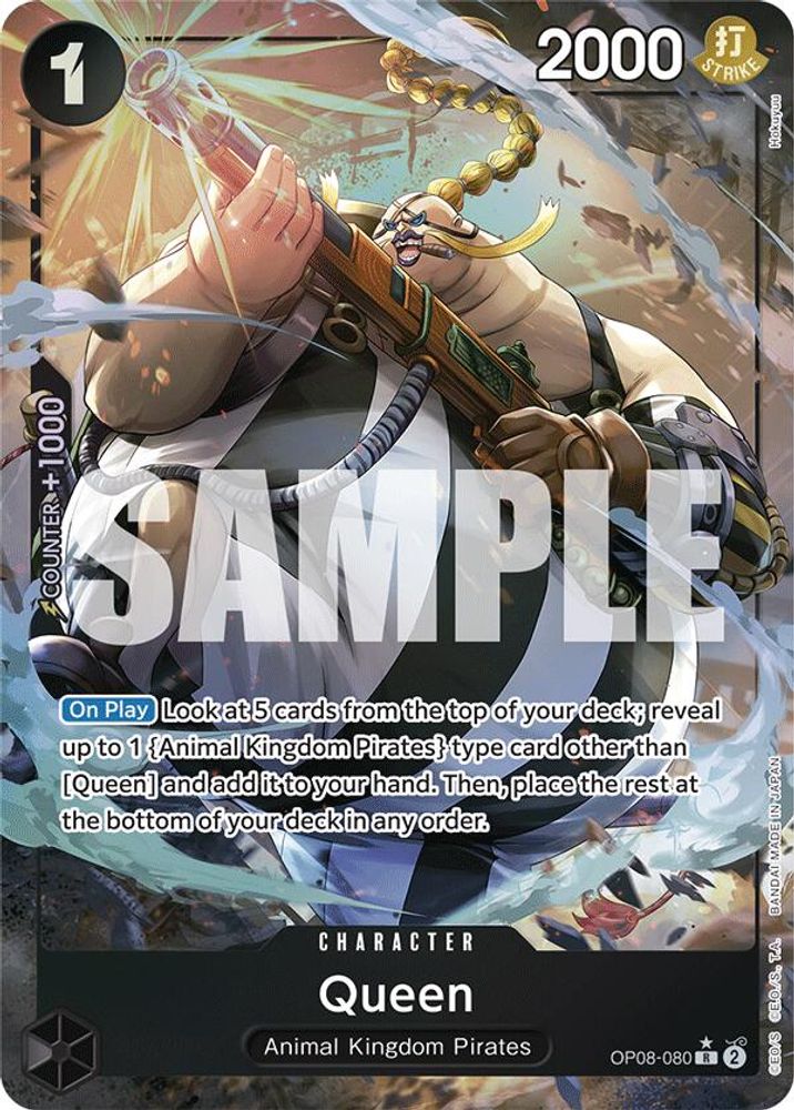 Queen [Alternate Art] OP08-080 One Piece Card Game