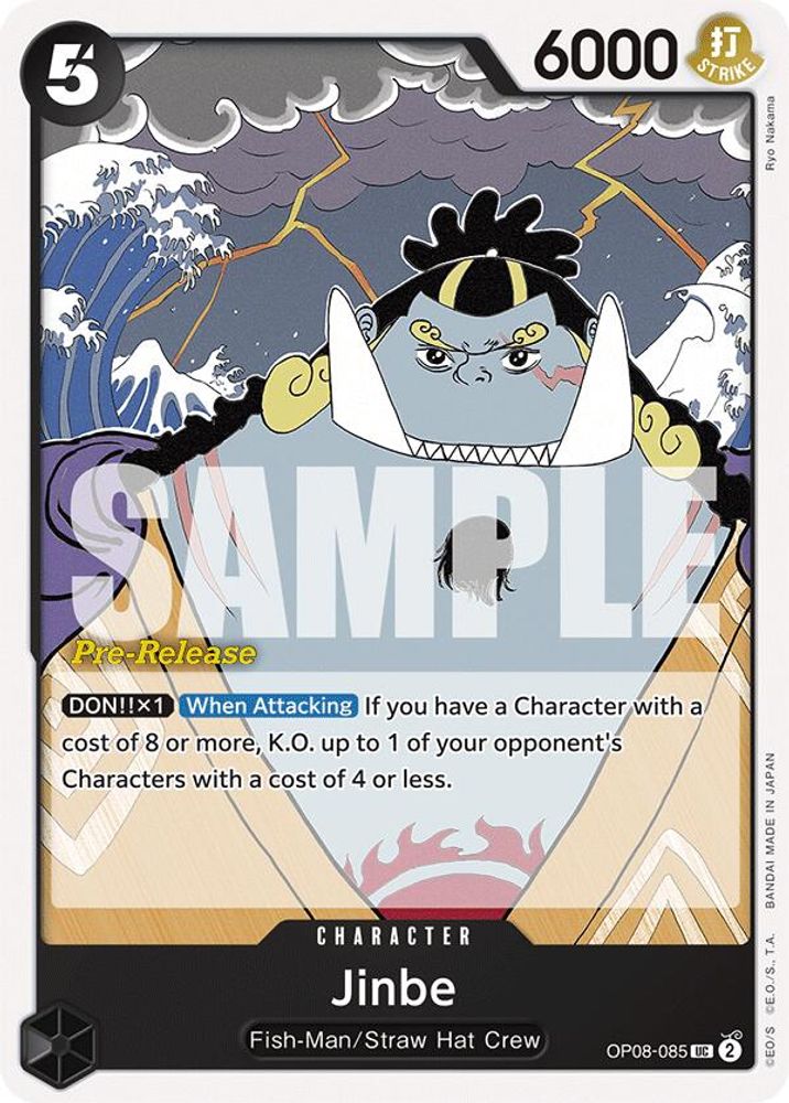 Jinbe [Pre-Release] OP08-085 One Piece Card Game