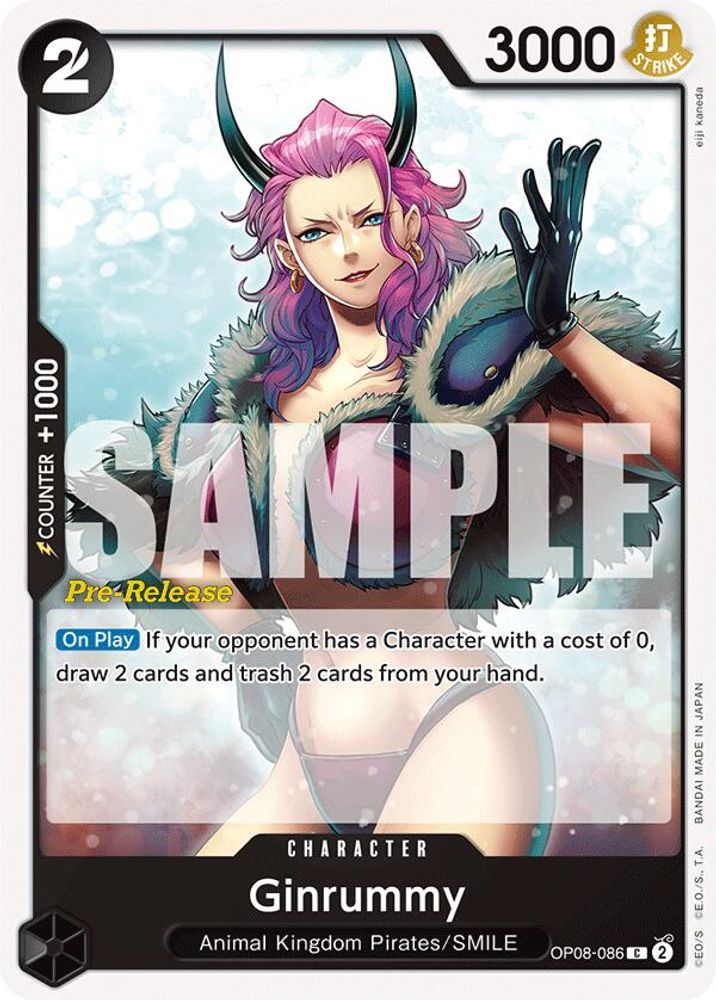Ginrummy [Pre-Release] OP08-086 One Piece Card Game