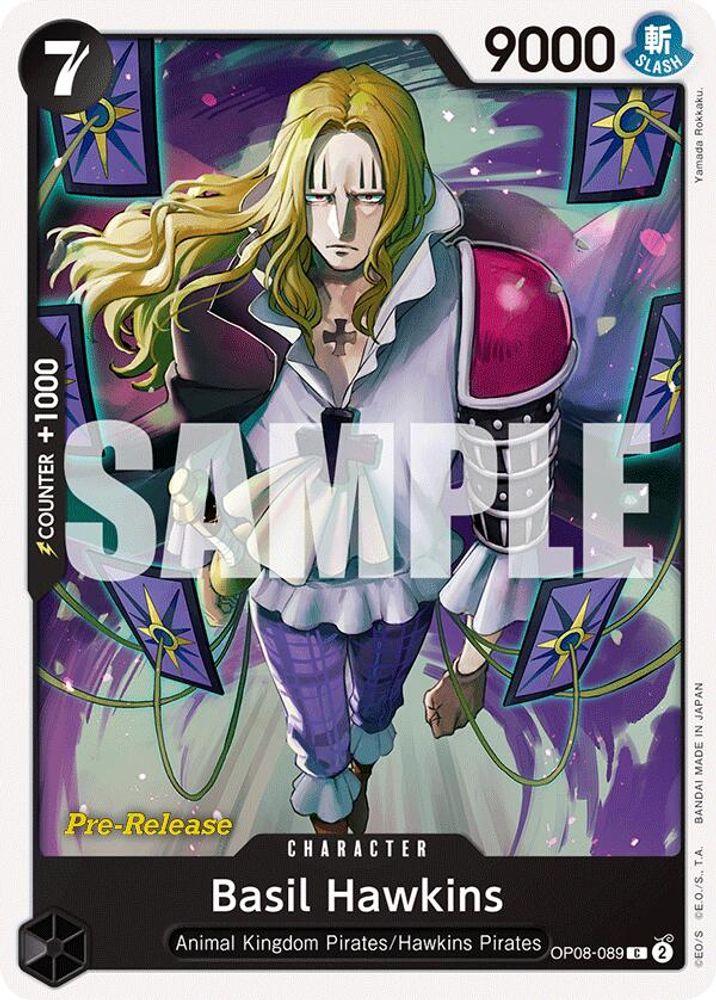 Basil Hawkins [Pre-Release] OP08-089 One Piece Card Game