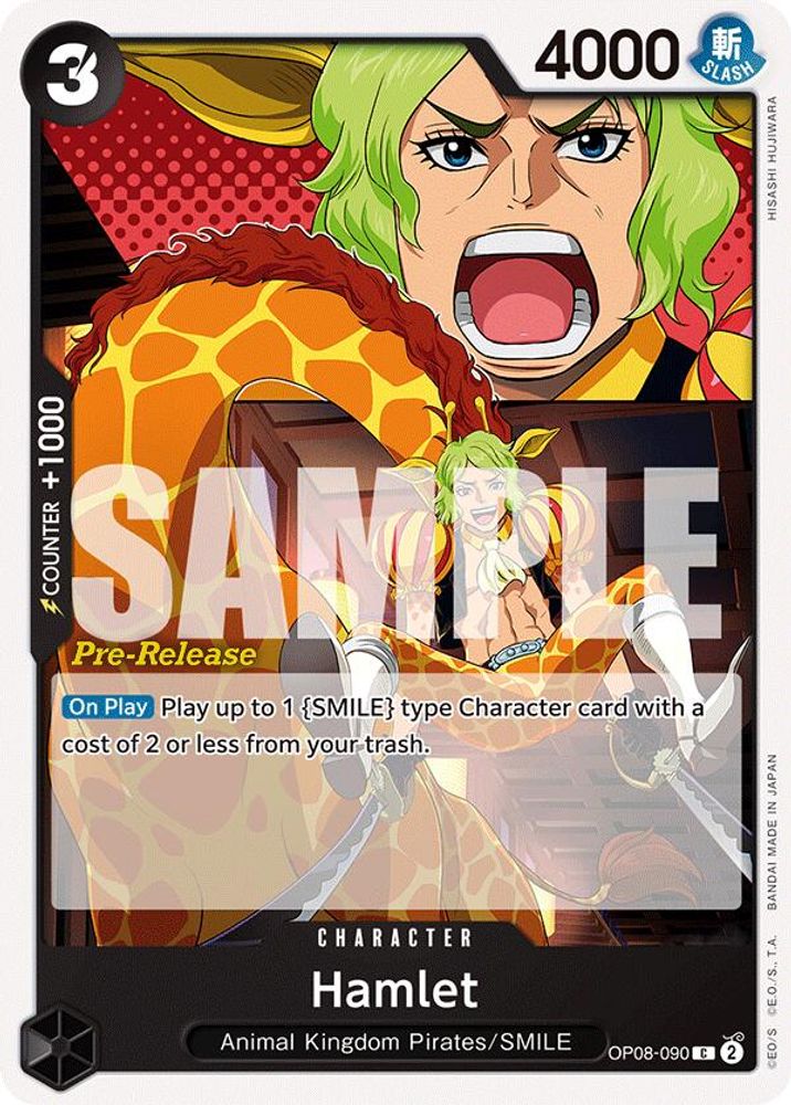 Hamlet [Pre-Release] OP08-090 One Piece Card Game