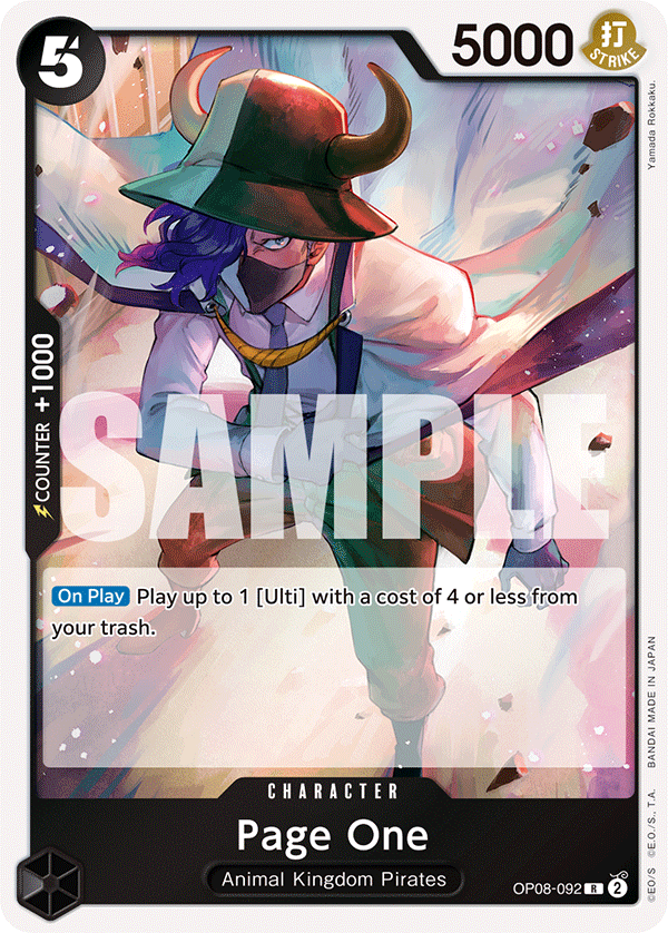 Page One OP08-092 One Piece Card Game
