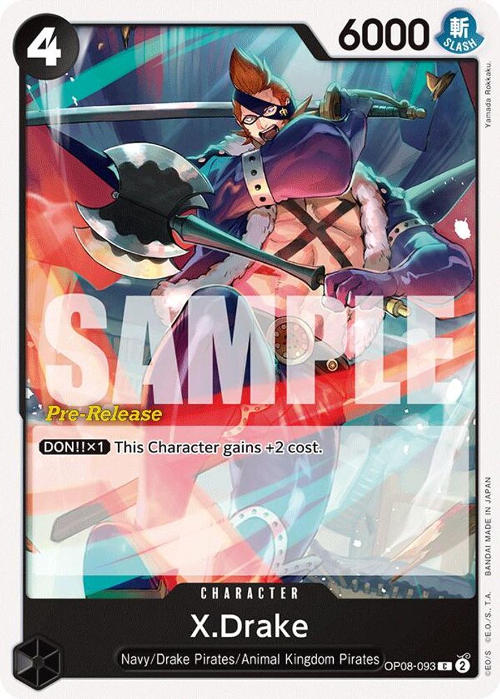 X.Drake [Pre-Release] OP08-093 One Piece Card Game