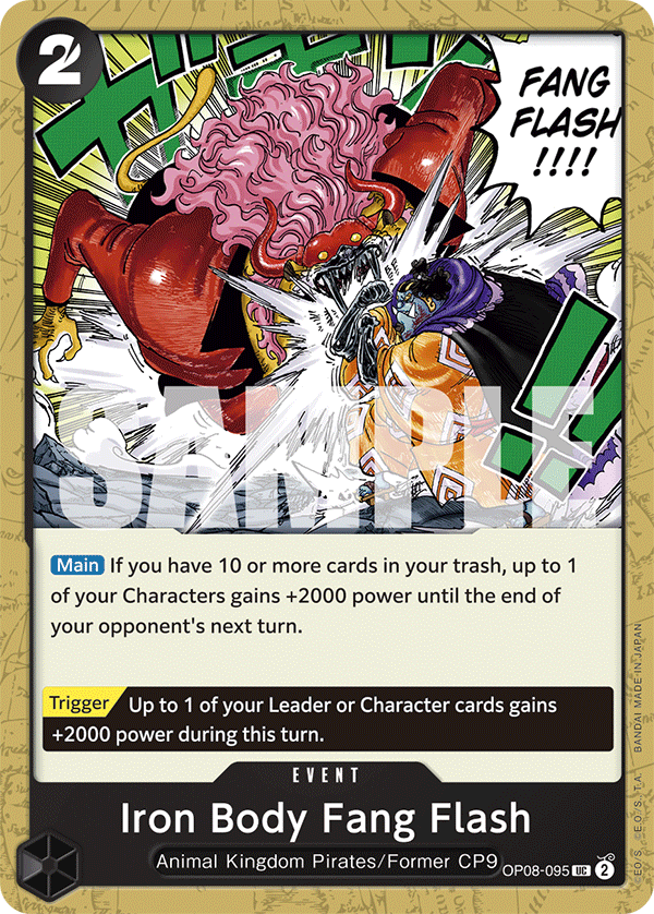 Iron Body Fang Flash OP08-095 One Piece Card Game