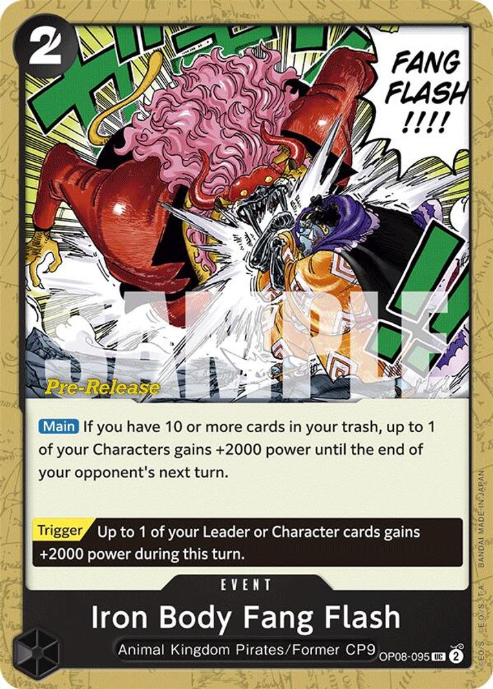 Iron Body Fang Flash [Pre-Release] OP08-095 One Piece Card Game