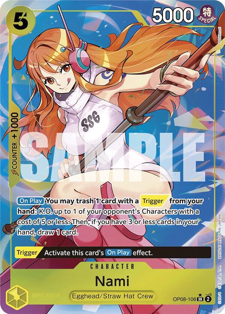 Nami [Alternate Art] OP08-106 One Piece Card Game
