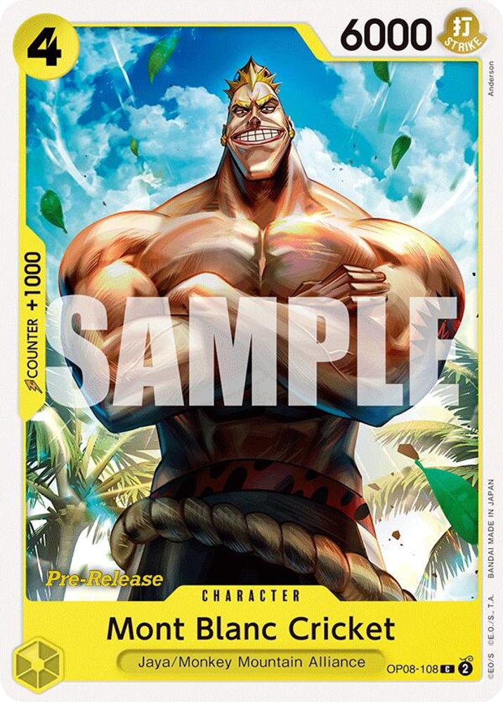 Mont Blanc Cricket [Pre-Release] OP08-108 One Piece Card Game