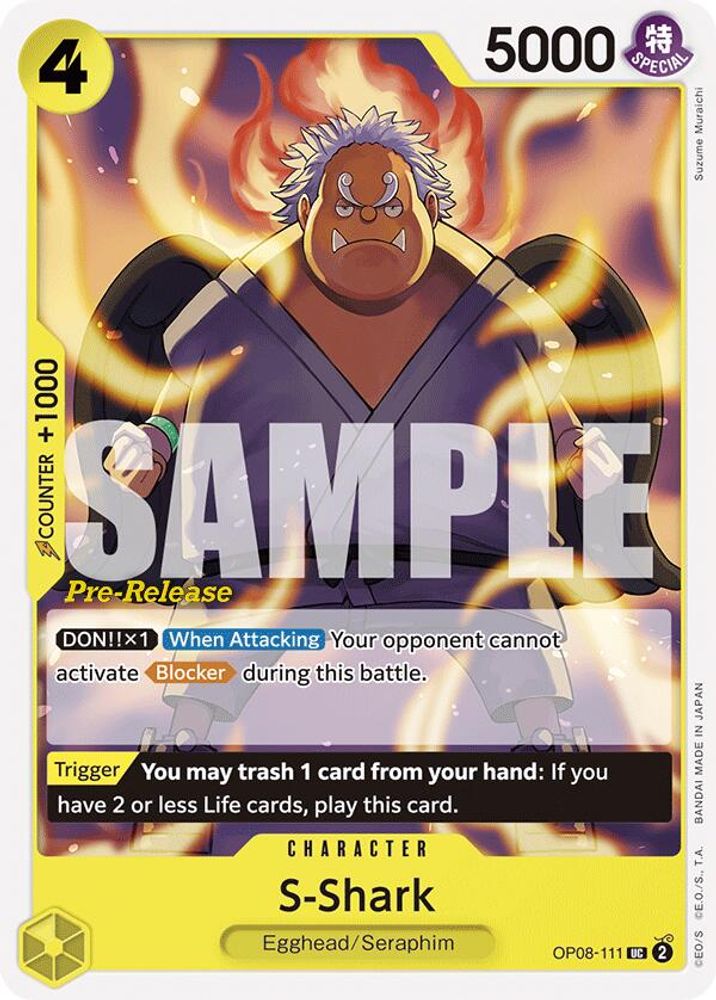S-Shark [Pre-Release] OP08-111 One Piece Card Game