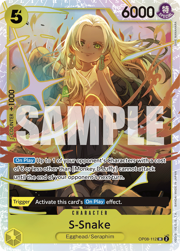 S-Snake [Alternate Art] JP OP08-112 One Piece Card Game