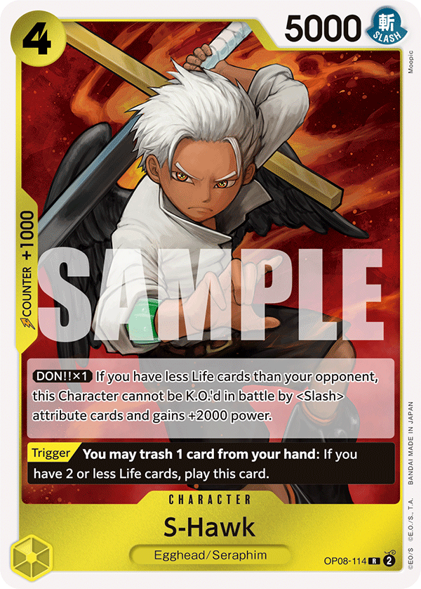 S-Hawk OP08-114 One Piece Card Game