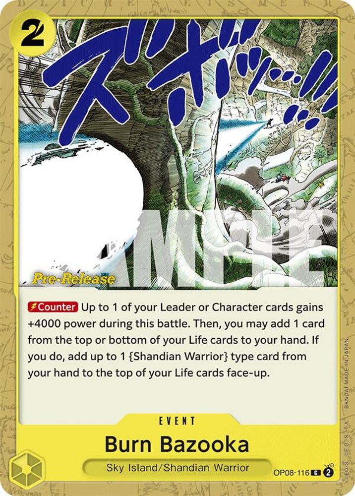 Burn Bazooka [Pre-Release] OP08-116 One Piece Card Game