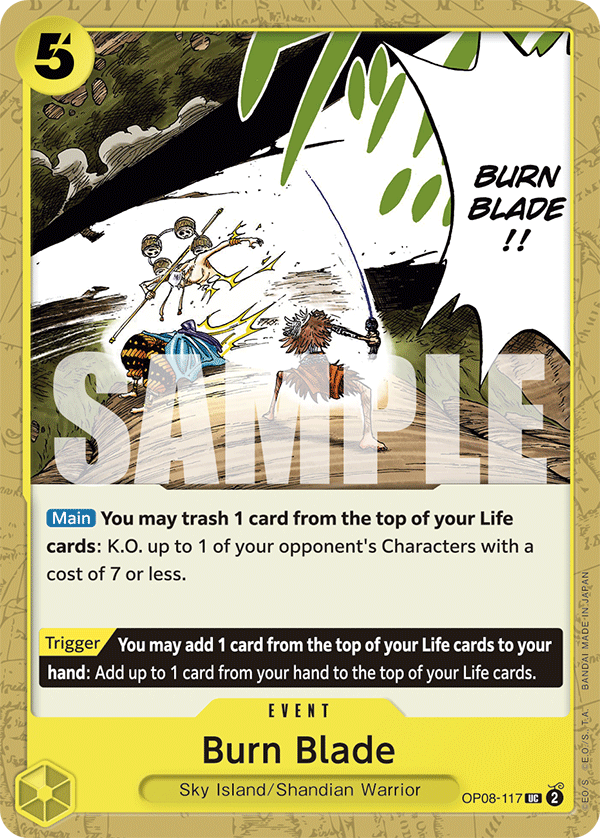 Burn Blade OP08-117 One Piece Card Game