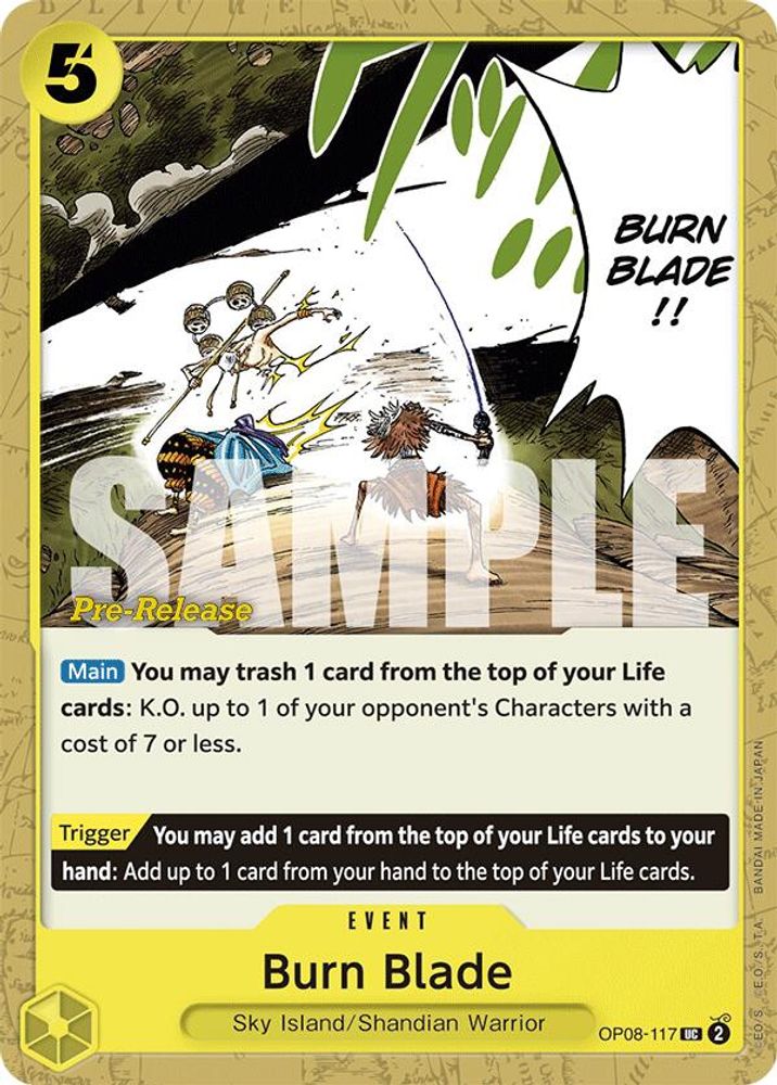 Burn Blade [Pre-Release] OP08-117 One Piece Card Game