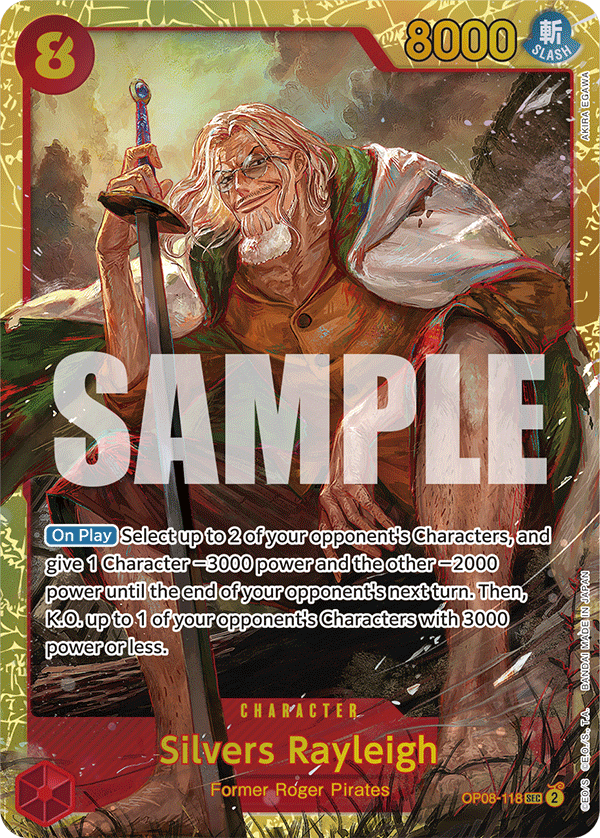 Silvers Rayleigh [Alternate Art] JP OP08-118 One Piece Card Game