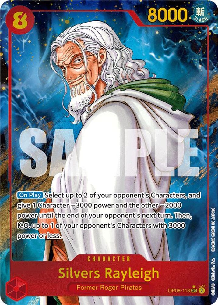 Silvers Rayleigh [Alternate Art] OP08-118 One Piece Card Game
