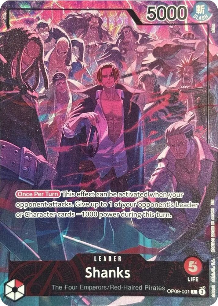 Shanks [2nd Anniversary] OP09-001 One Piece Card Game
